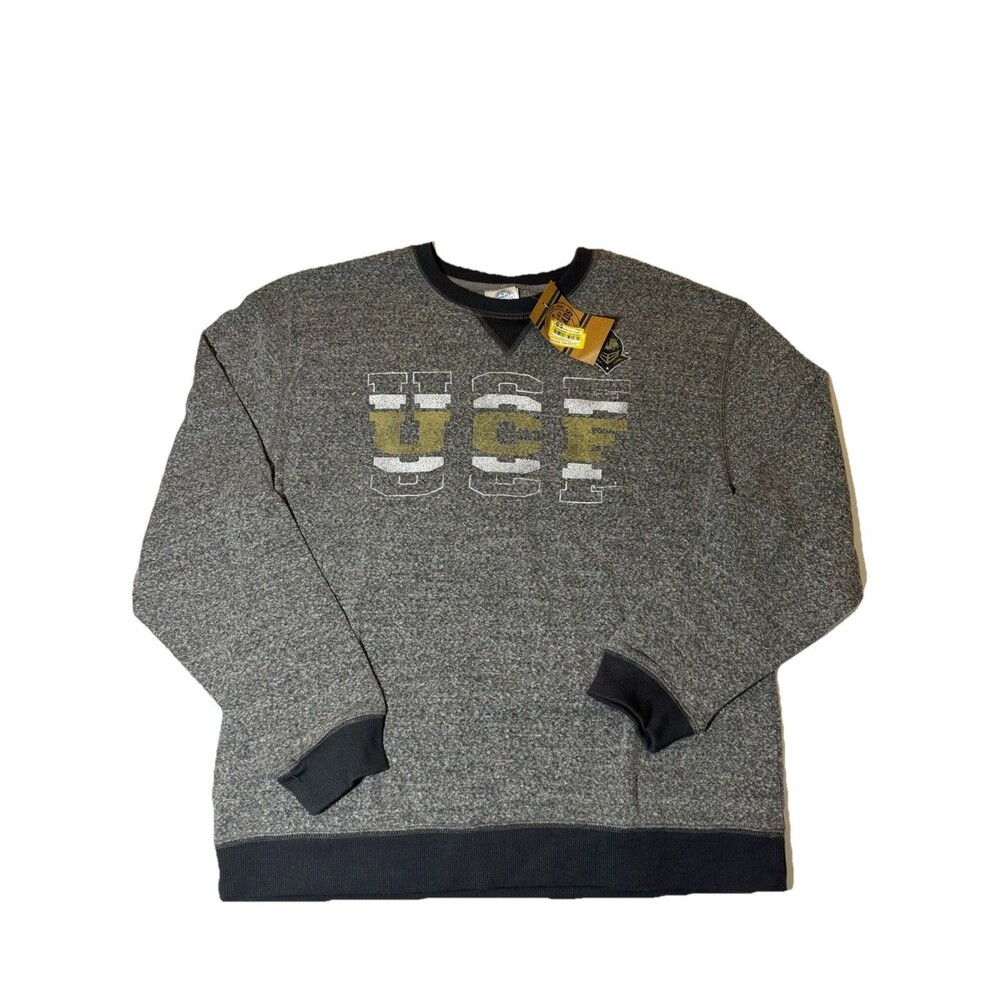 UCF Knights Crewneck Sweatshirt Mens Large Gray Rivalry Threads NCAA NWT